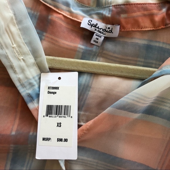 Splendid Semi Sheer Button Down Top - Picture 4 of 4